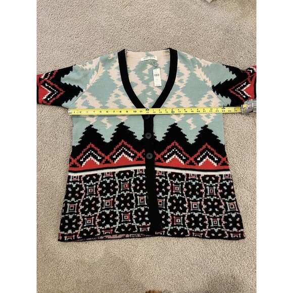 Aldomartins for Anthropologie - Patterned Women's Cardigan - Size Large - Picture 11 of 12